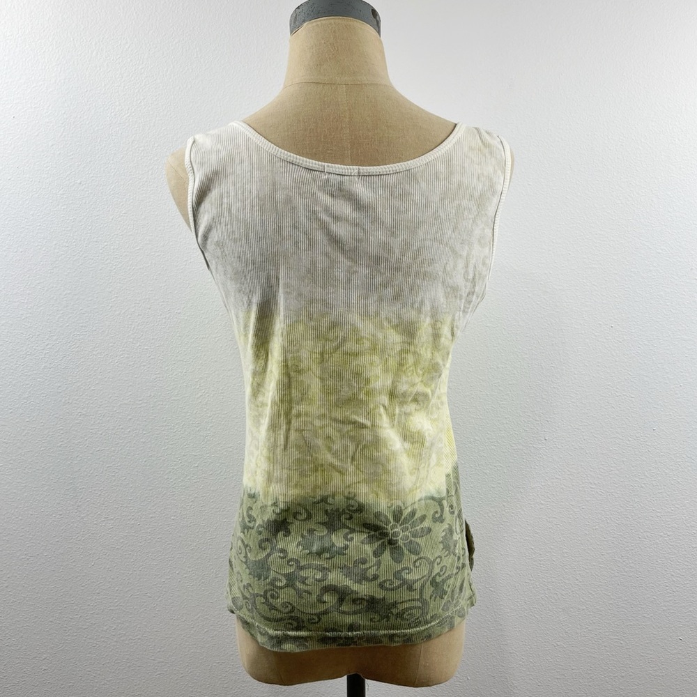Language Tank Top Vintage Distressed Rhinestone Size Medium - Picture 2 of 5